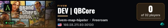 DEV | QBCore live status badge