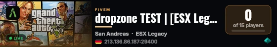 dropzone TEST | [ESX Legacy] live status badge