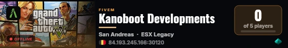 Kanoboot Developments live status badge
