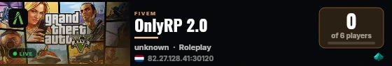 OnlyRP 2.0 live status badge