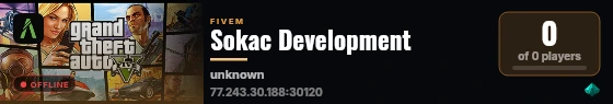 Sokac Development live status badge