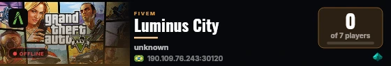 Luminus City live status badge