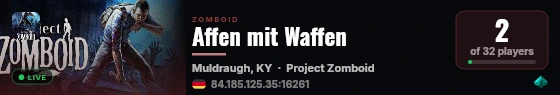 Affen mit Waffen live status badge