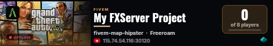 My FXServer Project live status badge