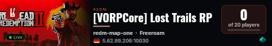 [VORPCore] Lost Trails RP live status badge