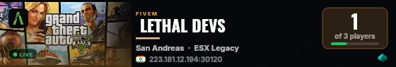  LETHAL DEVS live status badge