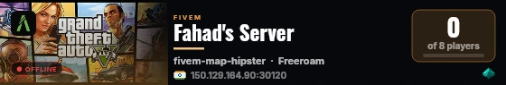 Fahad's Server live status badge
