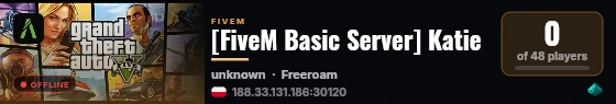 [FiveM Basic Server] Katie live status badge