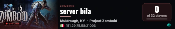 server bila live status badge
