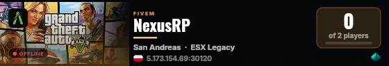 NexusRP live status badge