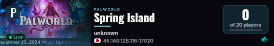 Spring Island live status badge