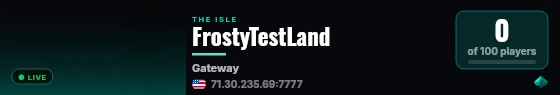 FrostyTestLand live status badge