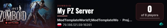 My PZ Server live status badge