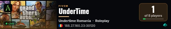UnderTime live status badge