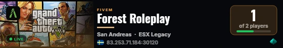 Forest Roleplay live status badge
