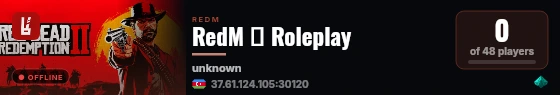 RedM │ Roleplay live status badge