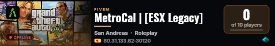 MetroCal | [ESX Legacy] live status badge