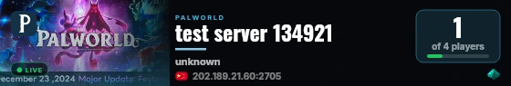 test server 134921 live status badge