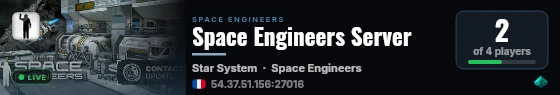 Space Engineers Server live status badge