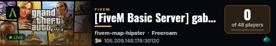 [FiveM Basic Server] gabescriptski live status badge