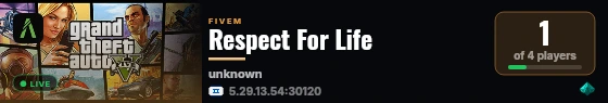Respect For Life live status badge