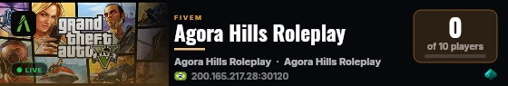 Agora Hills Roleplay live status badge