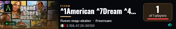 ^1American ^7Dream ^4RP live status badge
