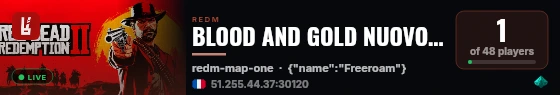 BLOOD AND GOLD NUOVO TEST live status badge