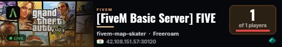 [FiveM Basic Server] FIVE live status badge