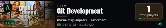Git Development live status badge