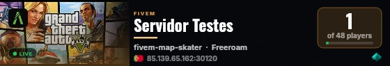 Servidor Testes live status badge