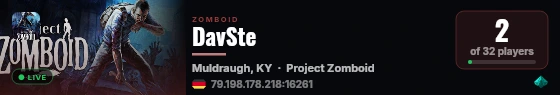 DavSte live status badge