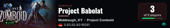 Project Babolat live status badge