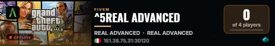 ^5REAL ADVANCED live status badge