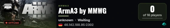 ArmA3 by MMWG live status badge