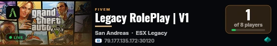 Legacy RolePlay | V1 live status badge