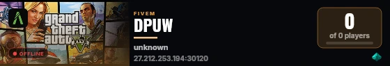 DPUW live status badge