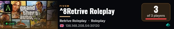 ^8Retrive Roleplay live status badge