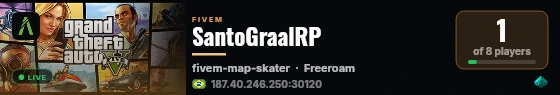 SantoGraalRP live status badge