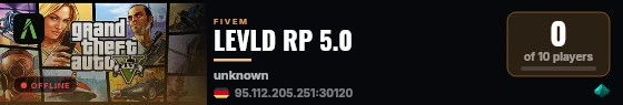 LEVLD RP 5.0 live status badge