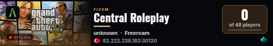 Central Roleplay live status badge