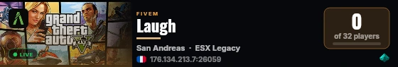 Laugh live status badge