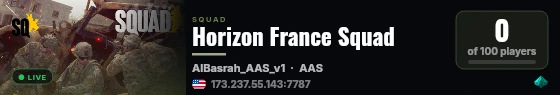 Horizon France Squad live status badge