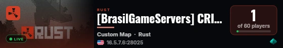[BrasilGameServers] CRIATIVO | BUILD | NO-RAID | PLOTS live status badge