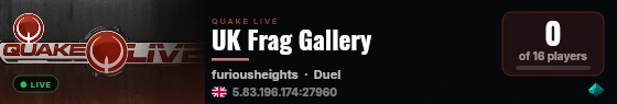 UK Frag Gallery live status badge