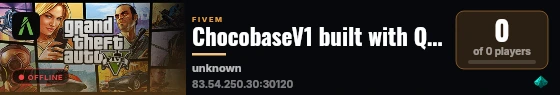 ChocobaseV1 built with QBCore Framework by JericoFx & Kakarot & Hamy! live status badge