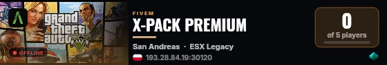 X-PACK PREMIUM live status badge