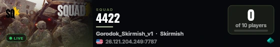 TARASOVKA live status badge