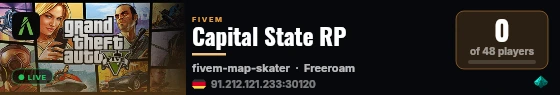 Capital State RP live status badge