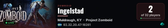 Ingelstad live status badge